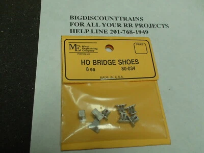 MICRO ENGINEERING 80-034 HO BRIDGE SHOES 8 EACH BIGDISCOUNTTRAINS - Image 1 of 4