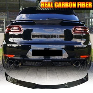 REAL CARBON Rear Trunk Spoiler Middle Wing For Porsche Macan Turbo GTS Base 14UP - Bild 1 von 13