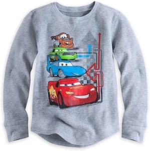 Disney Store Cars Lightning McQueen Long Sleeve Thermal Shirt Boy Size 5/6 - Picture 1 of 1