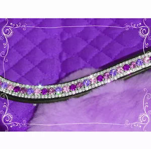 Cinta de cejas FSS Rosa Fucsia Rosa Violeta Lila Cristal BRILLANTE Bling En Forma de Curva en U - Imagen 1 de 1