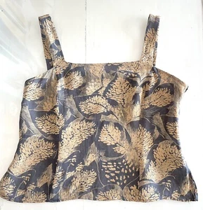 GIORGIO ARMANI LE COLLEZIONI SLEEVELESS TOP/BLOUSE/TANK VINTAGE SIZE 12 ZIPPER - Picture 1 of 12