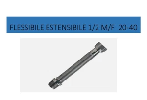 Flessibile inox Estensibile 20-40 cm MF  1/2"-3/4" Caldaia Scaldino - Foto 1 di 2