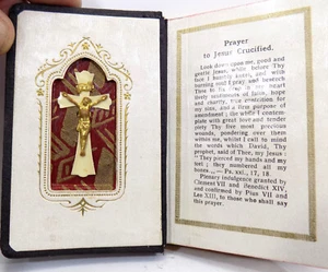 VTG / PRAYER BOOK / First Communion / pre 1930 / w CRUCIFIX / COLLECT /CHRISTIAN - Picture 1 of 8