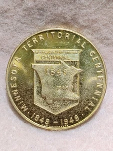 1949 ~ Ficha del Centenario Territorial de Minnesota ~ UNC - Imagen 1 de 2