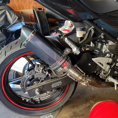 Silenciador de escape sistema completo con silenciador para Kawasaki Ninja 500 2024 2025 Foto 1 de 4