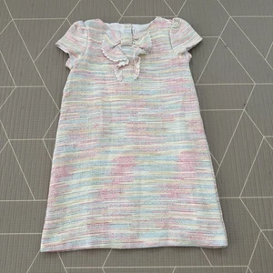 NEU Janie & Jack Boucle Kleid Größe 12 Mehrfarbig Tweed Ostern Etuikleid - Bild 1 von 7