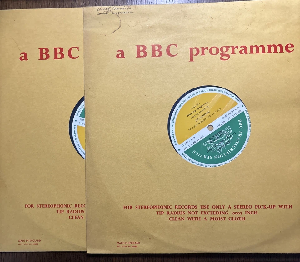RARE BBC TRANSCRIPTION Live Recording BERLIOZ Te Deum/LSO  Davis 2-LP Set EX - Image 1 of 4