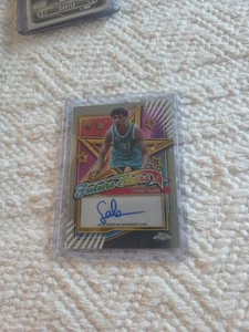 Tidjane Salaun 2024-25 Topps Chrome Future Stars Auto Hornets RC Rookie - Bild 1 von 2