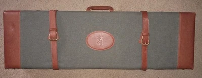 Browning Citori Over-Under Case Canvas & Leather Takedown Shotgun Case w/Extras - Image 1 of 4