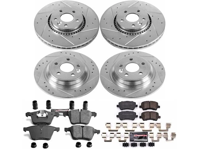 Kit de pastilha de freio dianteiro e traseiro e rotor para 2007-2014 Volvo S80 2008 2009 CG221ZZ - Imagem 1 de 1