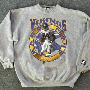 Sudadera De Colección Minnesota Vikings Para Hombres Grande NFL Fútbol Randy Moss Starter - Imagen 1 de 11