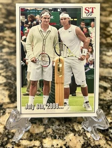 NADAL VS. FEDERER 2008 WIMBELDON “The Greatest Match Ever” TRIBUTE TENNIS CARD - Picture 1 of 1