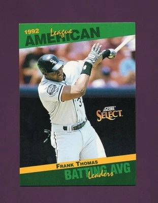 1993 Score - Select League Leaders Frank Thomas #3 - Image 1 of 2