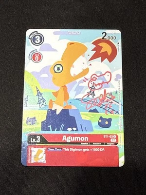 Digimon Agumon - ST1-03 Exclusive Alternate Art Sign & Sketch Gosha - Image 1 of 4