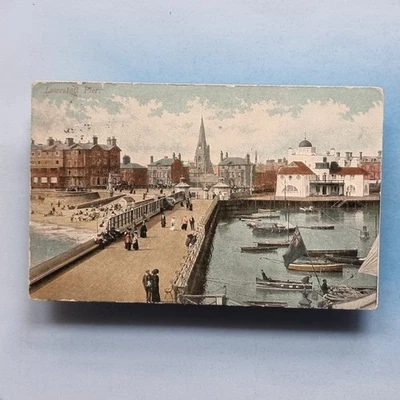 Lowestoft Postcard 1905 The Pier Quay & Seafront Suffolk - Image 1 of 2