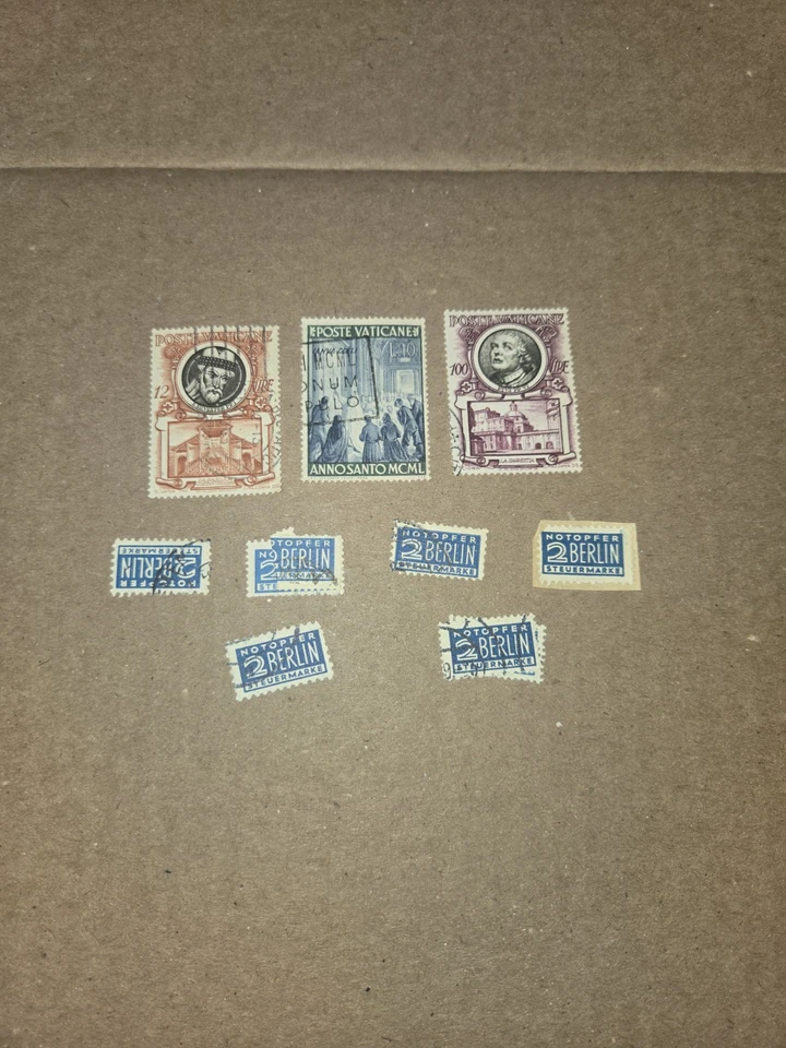 poste vaticane and notopfer 2 berlin stamps vintage - Image 1 of 1