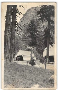LAKE TAHOE Rare Antique RPPC STRAWBERRY California Garage Kyburz 1910s Photo - Picture 1 of 2