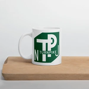 New Jersey Turnpike White Glossy 110z. Coffee Mug - Picture 1 of 8