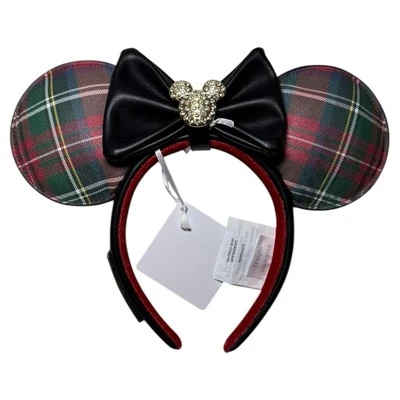 Diadema exclusiva de Disneyland VIP Tour orejas loungefly a cuadros Foto 1 de 4