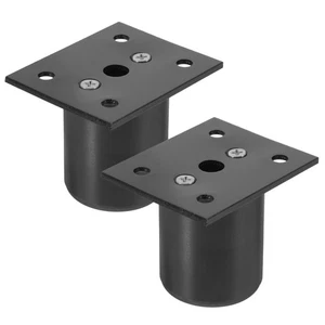 2 Pcs Aluminum Alloy Cabinet Feet Furniture Replacement Legs Adjustable Metal - Picture 1 of 12