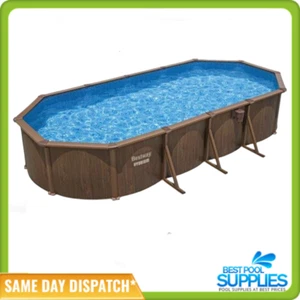 Bestway 24ft Hydrium Oval Steel Wall Above Ground Pool 7.32 x 3.6 x 1.32m - Picture 1 of 4