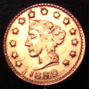 1859 California Gold Stick Pin & Box. Fractional token/charm/bar/pin/exonumia - Picture 1 of 6