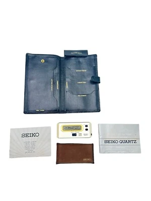 Cuarzo digital vintage Seiko tipo cal. 74301 Despertador Bolsillo Escritorio Con Estuche Foto 1 de 4
