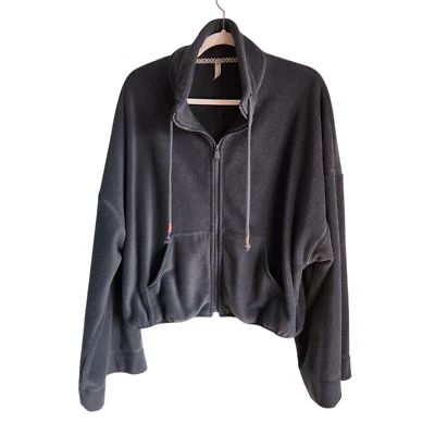 Chaqueta Free People Movement Verde Grande FP Para Mujer Escalada Alta Vellón Cremallera Completa Foto 1 de 4