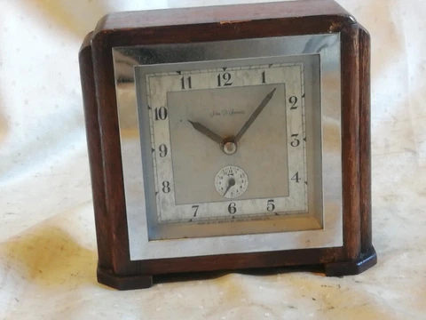 ART DECO ALARM CLOCK BY JOHN D FRANCIS, DESK ALARM CLOCK, FREE UK POSTAGE Cover
