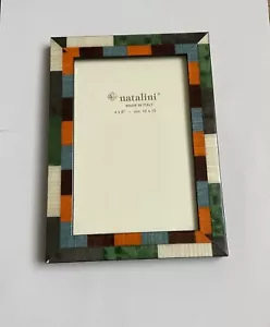 Marco de fotos multicolor NATALINI 4 x 6 pulgadas - naranja/blanco/verde GRATIS rastreado48 - Imagen 1 de 8