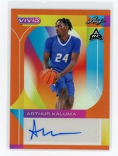 2022-23 Leaf Vivid Orange #BA-AK1 Arthur Kaluma #7/10 Auto