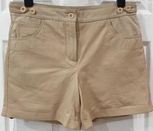 Pantalones Cortos Informales SEE BY CHLOE Beige Supersuave Cuero de Cordero y Gamuza I42; UK10 - Imagen 1 de 8