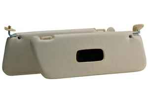 FOR MERCEDES W114 W115 SEDAN INTERIOR SUNVISOR MIRROR PERFORATED CREAM PAIR - Picture 1 of 1