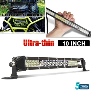 10 inch 130W Combo Slim LED Work Driving Fog Light Bar for Spreader Marine Boat - Picture 1 of 12