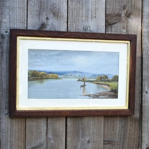 Antique John Shapland 1865-1929 Boat Seascape Decon Coastal Watercolour Painting - Picture 1 of 6