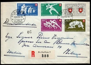 581 - Svizzera - Pro patria su raccomandata, 08/06/1950 - Imagen 1 de 2