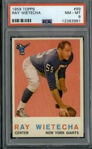 1959 Topps #99 Ray Wietecha PSA 8