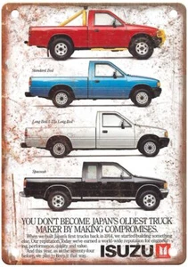 Vintage 1988 Isuzu pickup Automobile Ad Reproduction Retro Look Metal Sign A1340 - Picture 1 of 2