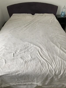 King Size White Duvet Case & 2 Pillow Cases Cotton - Picture 1 of 4