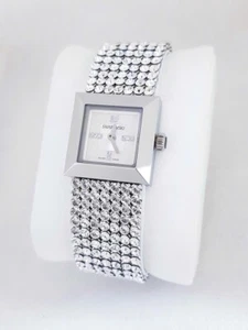 Swarovski Women's Silver Quartz Watch – Square Crystal Rhinestones - Picture 1 of 3
