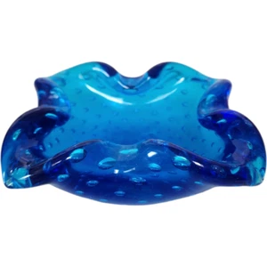 Cenicero Murano Alfredo Barbini Bullicante Ocean Blue Bowl - Imagen 1 de 4