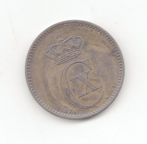 Denmark 1874 5 Ore-Lot F1 Cover