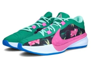 NIKE AIR ZOOM GIANNIS FREAK 5 FIORI ADT UK 10 / US 11 / EU 43 DX4985-401 *NUOVO* - Foto 1 di 10