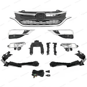 11PCS For CR-V 2015-2016 Upper Lower Chrome Grille Fog lights Headlight Brackets - Picture 1 of 7