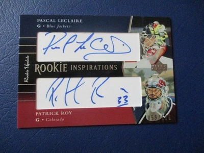 2003 Upper Deck Hockey Rookie Inspirations - Pascal LeClaire/Patrick Roy Auto - Image 1 of 3