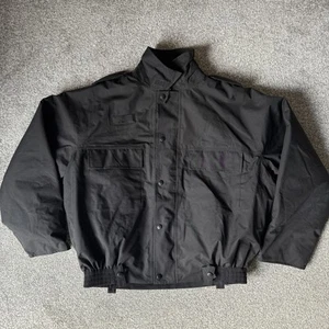British Army Waterproof Black Wet Weather MDP MVP Jacket Coat 180/110 Police VGC - Bild 1 von 14