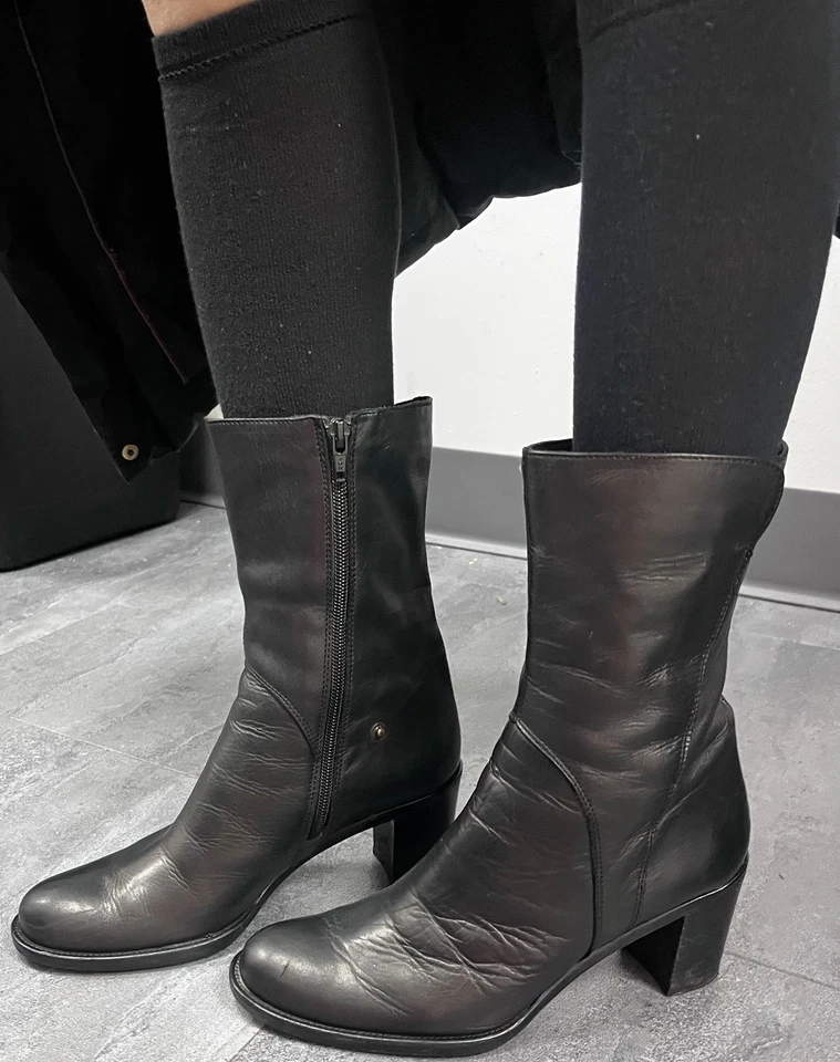 Botas de cuero genuino "Vero Cuoio" hechas en Italia para mujer talla 6,5 EE. UU. 37 euros Foto 1 de 4