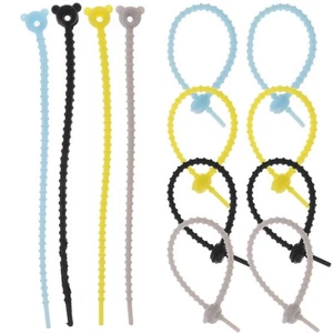 20 Pcs Cable Management Belt Travel Silicone Ties Cord Organizer - Afbeelding 1 van 12