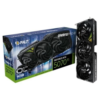 Palit RTX5070 Ti GamingPro-S OC, PCIe5, 16GB DDR7, HDMI, 3 DP, 2482MHz Clock, RG - Image 1 of 4