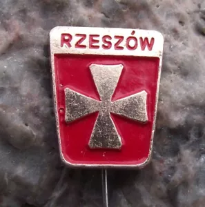 Escudo cruzado de colección Rzeszow ciudad polaca Polonia cresta heráldica insignia alfiler - Imagen 1 de 4